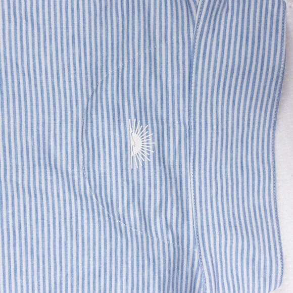 Faherty Movement Quarter Zip Pullover XL Blue Madaket Stripe NWT Stretch Knit - Picture 11 of 11